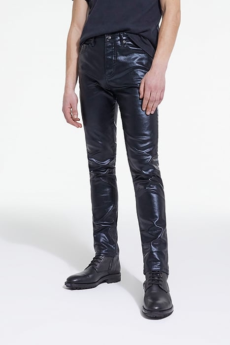 BLACK COATED SLIM JEANS BLACK 1