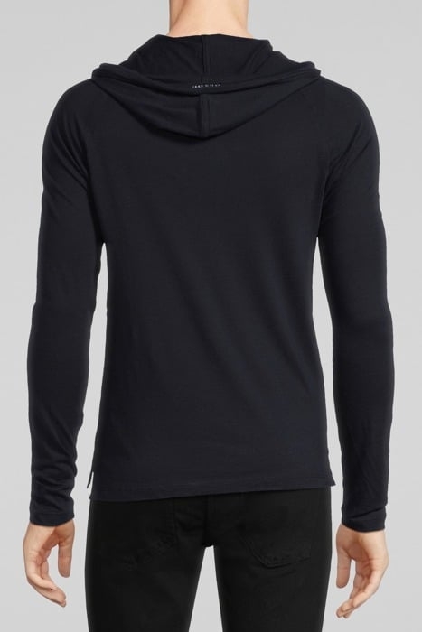 MEN'S BLUE ORGANIC HOODED T-SHIRT NAVY 2