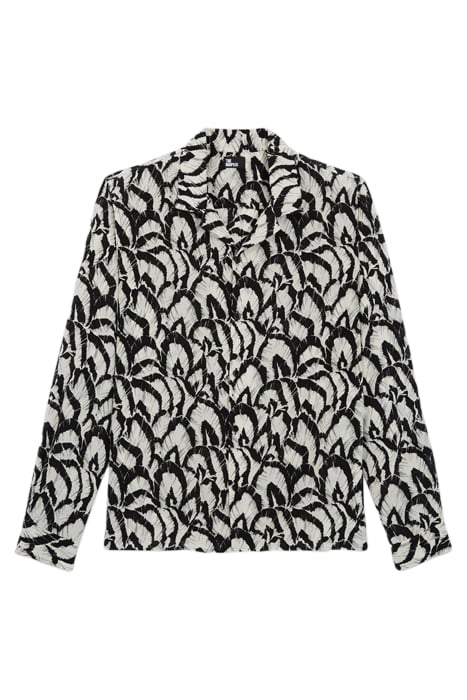 FEATHER PRINT SHIRT OFF WHITE / BLACK 5