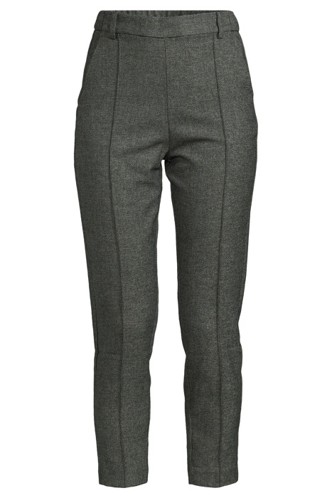 BLACK SEMI-PLAIN ELASTICATED WAIST JOGGERS 3