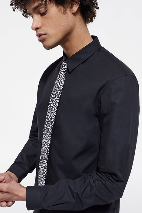 LEOPARD TIE BLACK WHITE 2