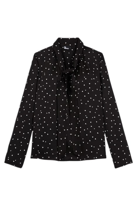 TOP LAVALIERE LITTLE HEARTS BLACK BLACK 5