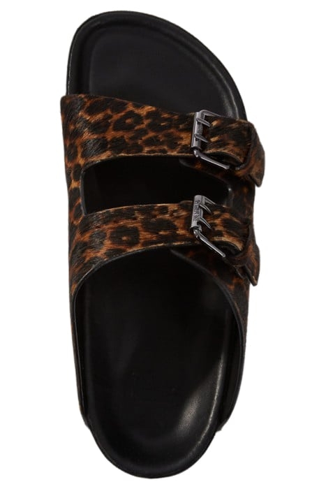 LEOPARD POUCH LEATHER SANDALS LEOPARD 3