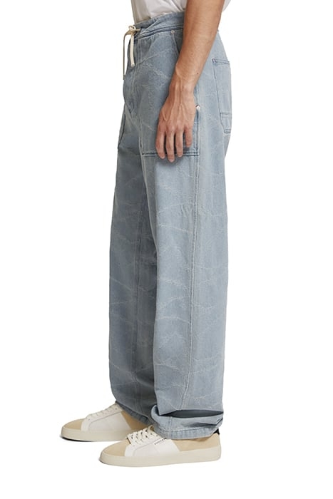 THE VERVE WORKWEAR PANT INDIGO WAVE JACQUARD INDIGO WAVE JAC 5