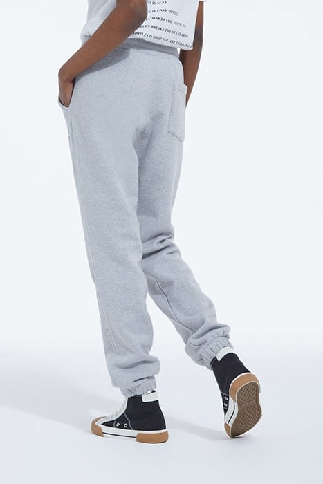 ELASTIC JOGGING JOGGERS PRINT FRONT GREY 2