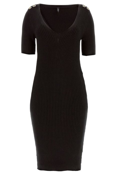 ALICE SS V NECK SWEA JET BLACK A996 3