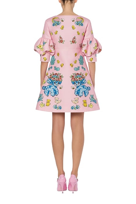 CALICO ANIMALS DUCHESS DRESS PINK 2