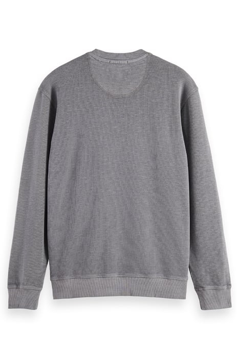 GARMENT-DYED STRUCTURED SWEATSHIRT SEAL GREY 2