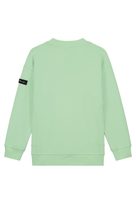 RIB PANEL SWEATSHIRT MISTY GREEN 2