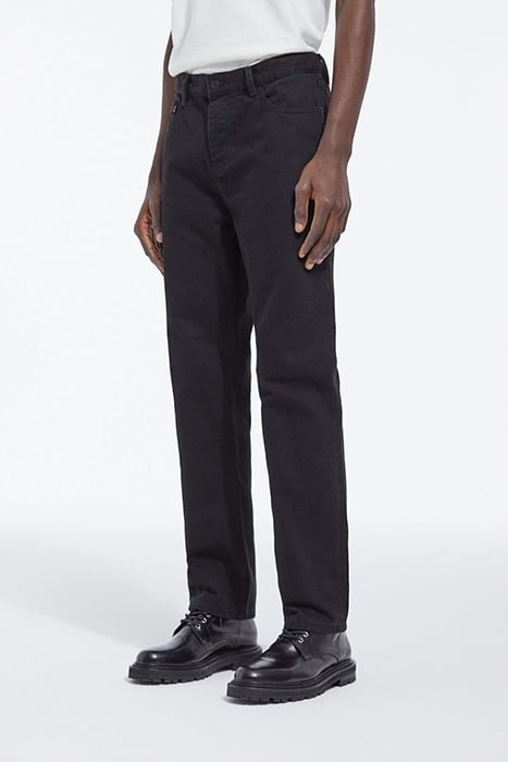 5-POCKET STRAIGHT BLACK DENIM TROUSERS BLACK DENIM 1
