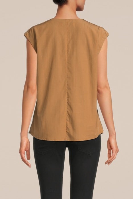 SLEEVELESS TOP LYOCELL COTTON WOOD 2