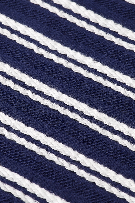 STRUCTURED STRIPE POCKET T-SHIRT NAVY BLUE/ WHITE 7