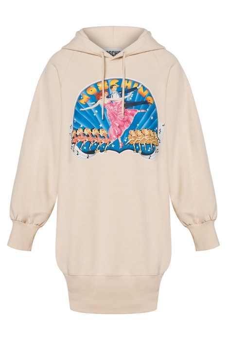 HOLLYWOOD MUSICAL MÉLANGE FLEECE DRESS WHITE 3