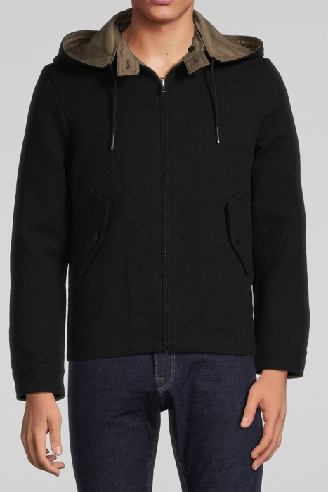 BLACK/BEIGE REVERSIBLE HOODED JACKET BLACK 1
