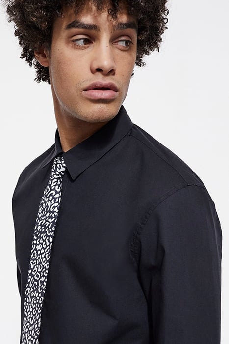 LEOPARD TIE BLACK WHITE 3