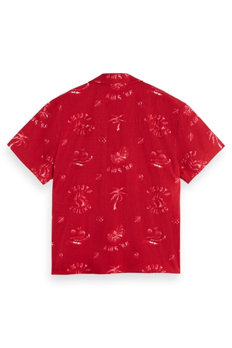 COTTON ALL OVER PRINTED SHIRT RED SMOOTH SALING AOP 2