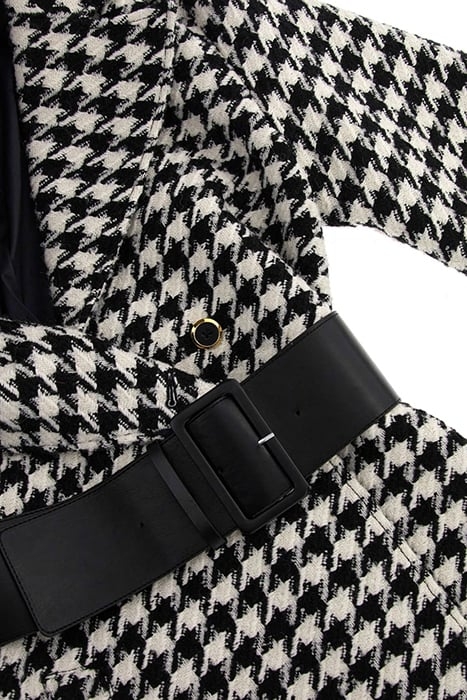 NATASHA COAT PIED DE POULE BLACK/ 7