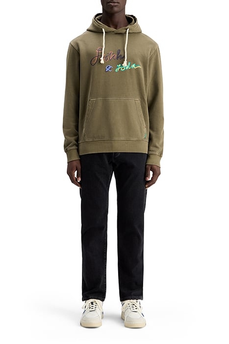 GARMENT-DYED LOGO HOODIE ALGAE 3