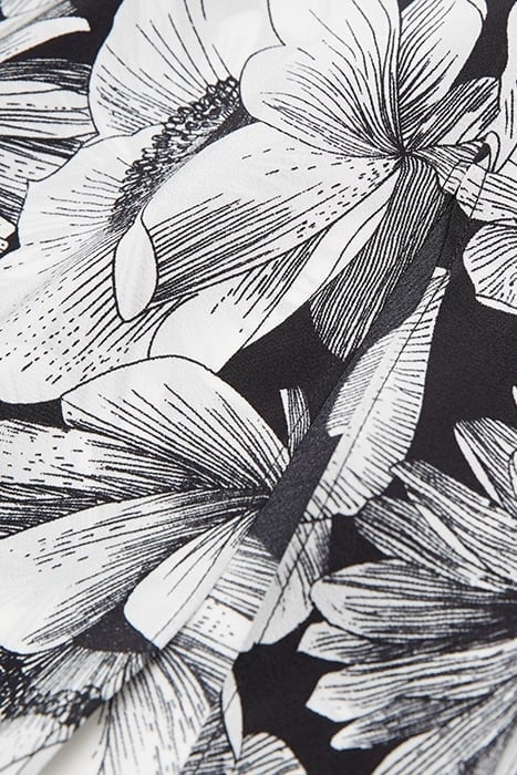 ROMANTIC GARDEN LONG SKIRT BLACK WHITE 6