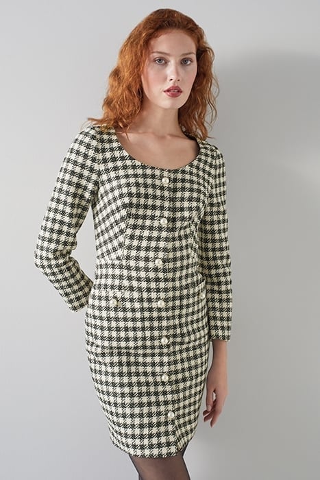 DR KEELER GINGHAM BLACK/CREAM 1