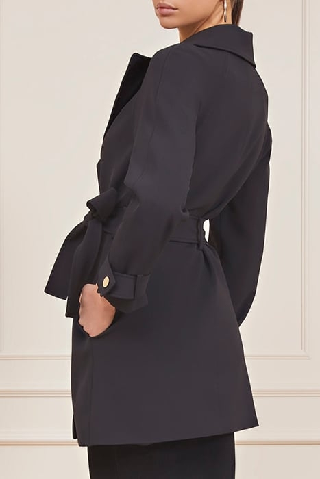 SCARLETT AUSTIN WRAP JET BLACK COAT 2