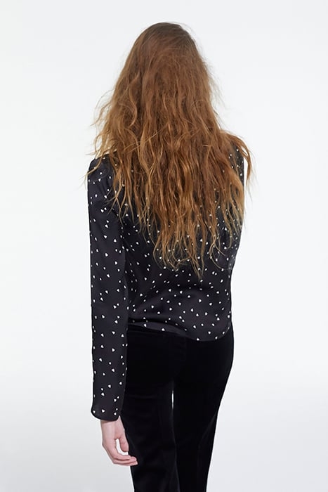 TOP LAVALIERE LITTLE HEARTS BLACK BLACK 2