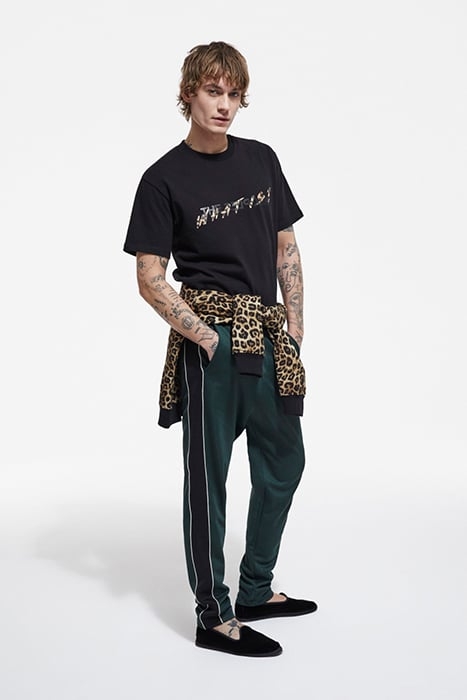 JOGGING WITH CONTRASTING STRIPS AND PIPING VERT BOUTEILLE 3