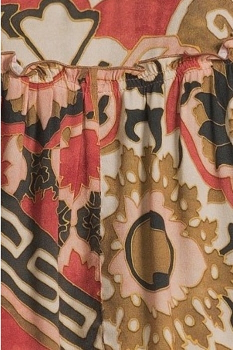 TOP PATCHWORK VISCOSE ROUGE 5