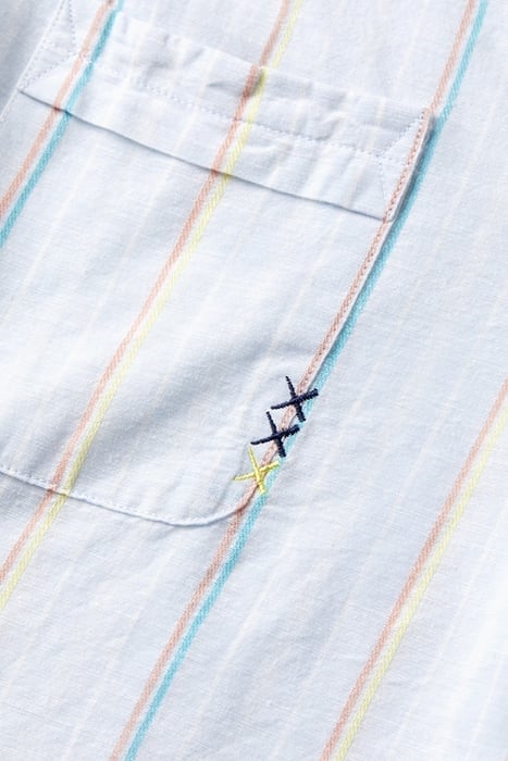 REGULAR FIT YARN-DYED STRIPE C BLUE/WHITE STRIPE 8