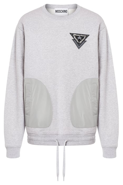 MOSCHINO HYPER SPACE COTTON SWEATSHIRT GREY 3