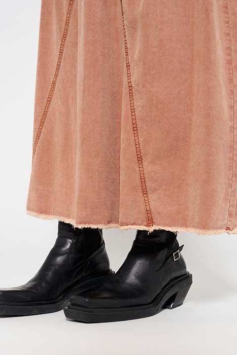 MAXI SKIRT TENCEL SADDLE BROWN 6