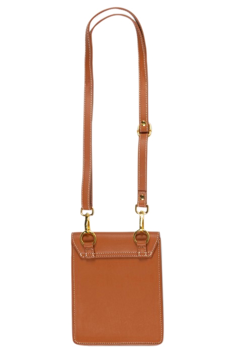 CROSS BODY POUCH SADDLE BROWN 3