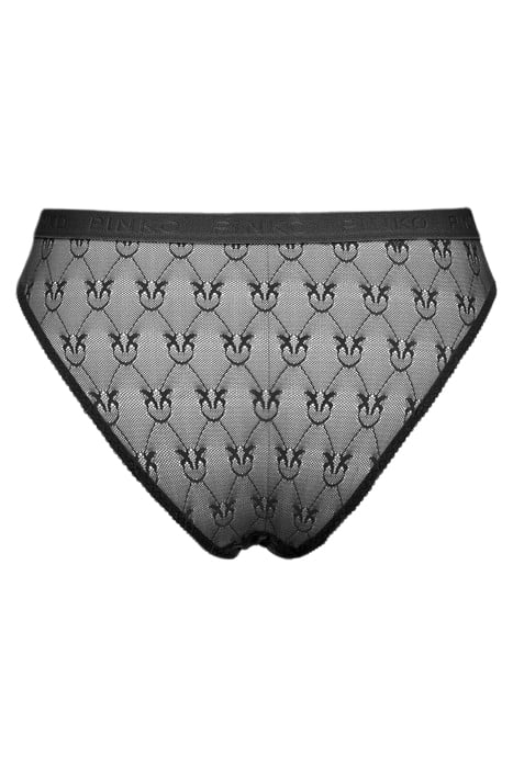 SENZA PAROLE 2 SLIP PIZZO INDEMAGLIATO JACQUARD C/LOGO BLACK 2