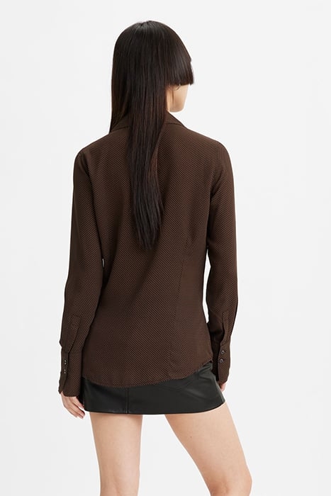 MAEVE BUTTON-DOWN SHIRT BROWN 2
