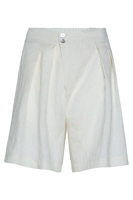 LINEN TWEED SHORTS AVORIO 1