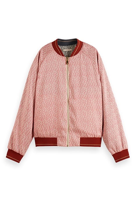 PRINTED REVERSIBLE BOMBER JACKET CORAL 1