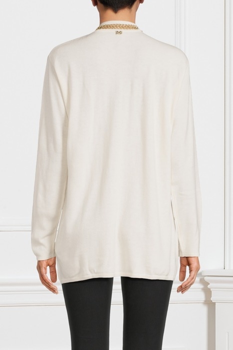 MARCIANO BY GUESS JULIA CHAIN LONG CAR PALE CARDIGAN PEARL 2