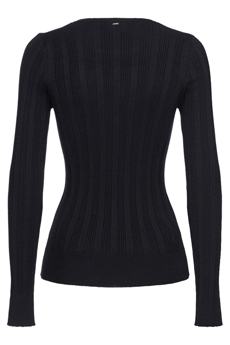 MANGANO MAGLIA MIX COSTINA VISCOSA MANO CALDA BLACK 2