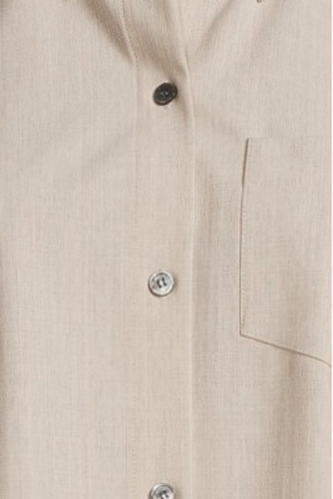 CROPPED SHORT-SLEEVE SHIRT IN GOOD WOOL SAND MELANGE 5