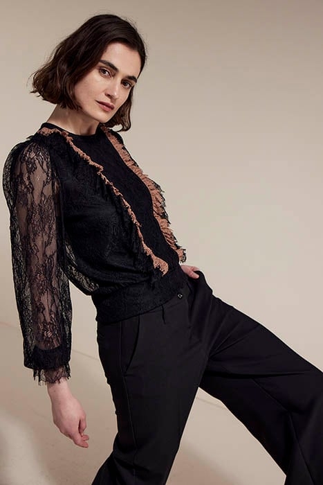 JERSEY TOP COLORCOMBO LACE MIX BLACK 5