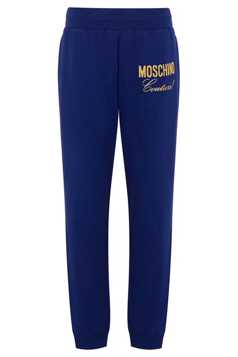 MOSCHINO COUTURE ORGANIC FLEECE JOGGERS BLUE 3