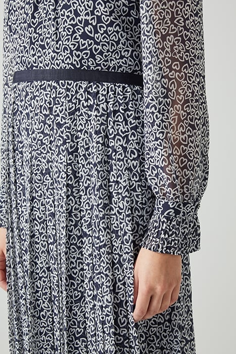 ESTELLE PLEATED MIDI DRESS NAVY MULTICOLOR 4