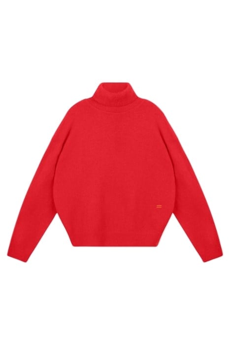 TURTLENECK SWEATER KNIT CORAL RED 4