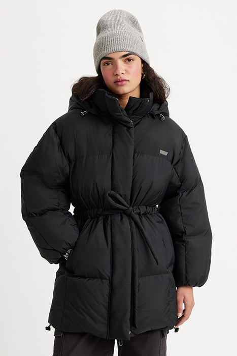 PILLOW PUFFER COAT IN BLACK 3
