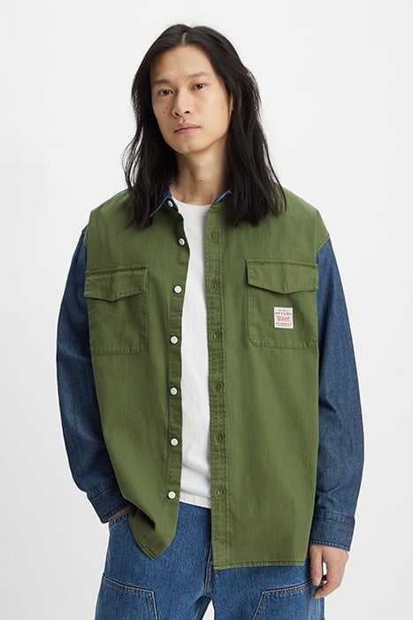 FULTON DENIM JACKET GREEN 1