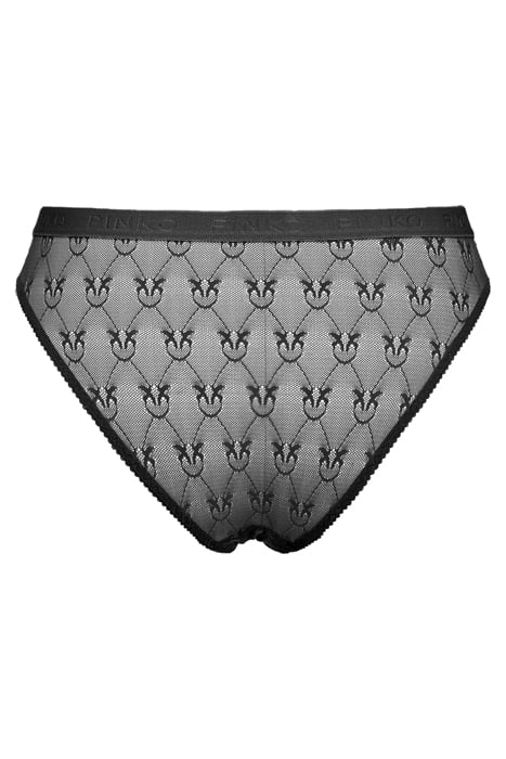 SENZA PAROLE 3 SLIP PIZZO INDEMAGLIATO JACQUARD C/LOGO BLACK 2