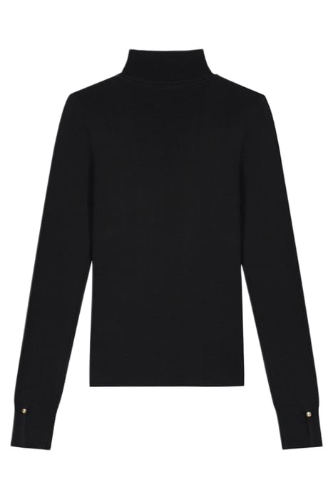 JOLIE ROLL NECK BUTTON TOP BLACK 3