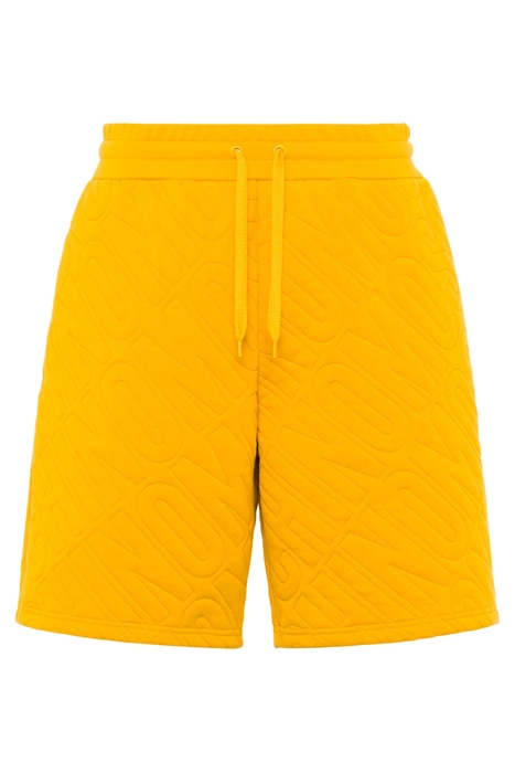 BERMUDA SHORTS IN QUILTED ALLOVER LOGO ORGANIC FLEECE YELLOW 3