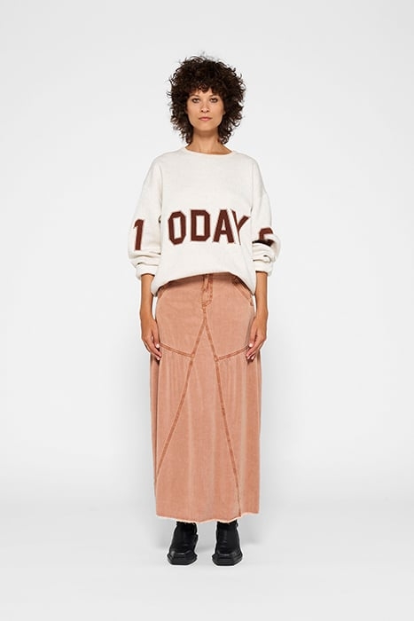 MAXI SKIRT TENCEL SADDLE BROWN 2