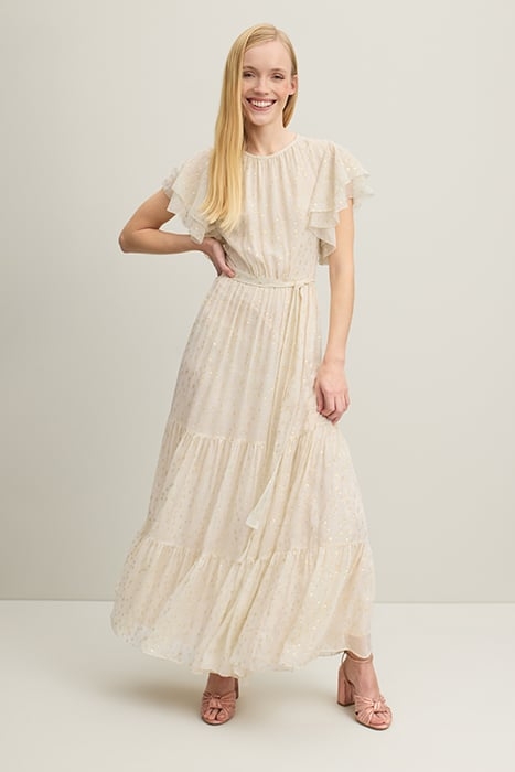 LIV JAQUARD MAXI DRESS CREAM 2